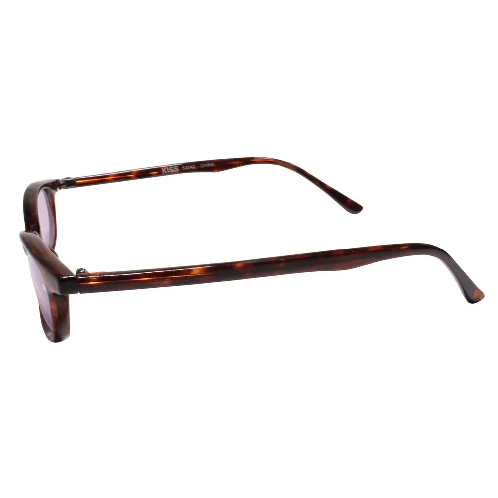 Deadstock Genuine Vintage Hippie Small Purple Lens Tortoise Rectangle Sunglasses
